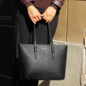Sac cabas femme noir Janys David Jones porté à la main pour travail ou loisirs